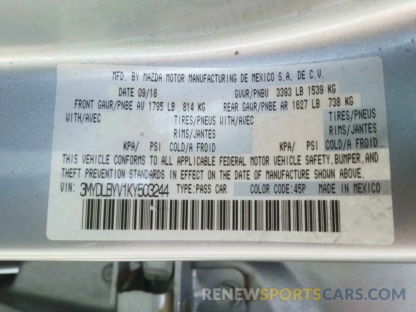 10 Photograph of a damaged car 3MYDLBYV1KY503244 TOYOTA YARIS 2019