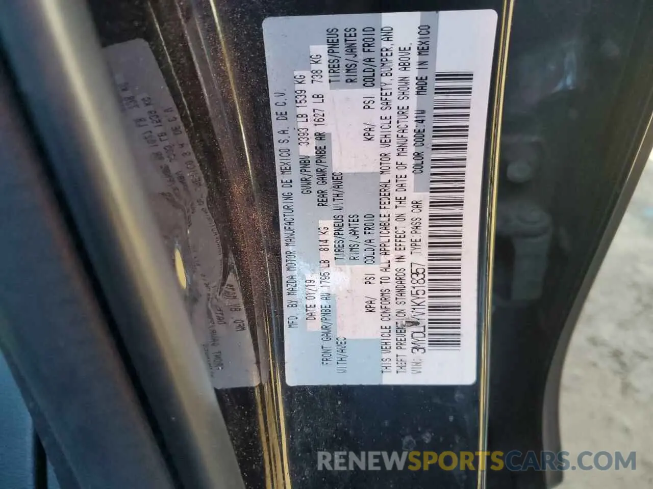 12 Photograph of a damaged car 3MYDLBYV1KY518357 TOYOTA YARIS 2019