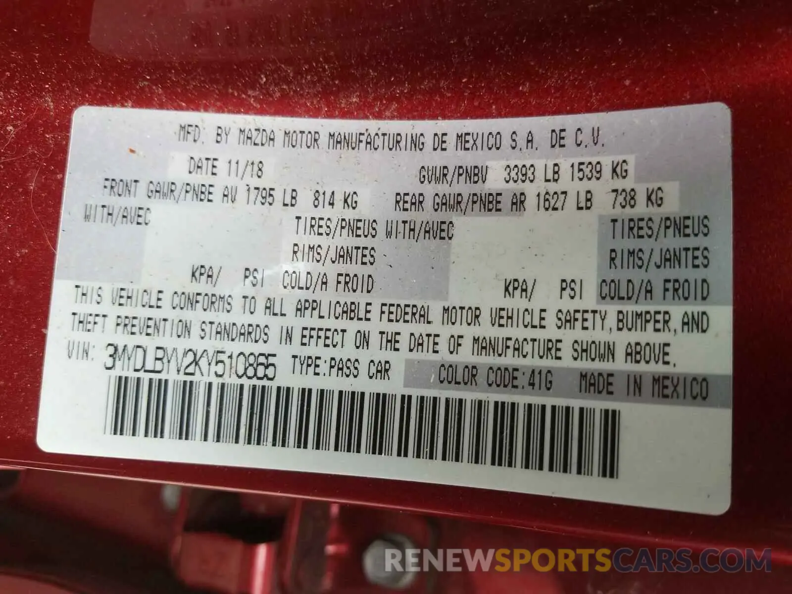 10 Photograph of a damaged car 3MYDLBYV2KY510865 TOYOTA YARIS 2019