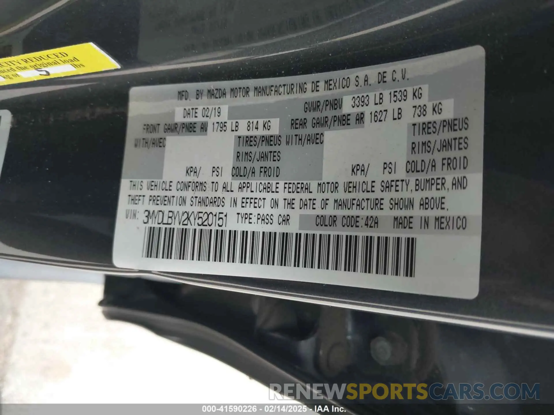 9 Фотография поврежденного автомобиля 3MYDLBYV2KY520151 TOYOTA YARIS 2019
