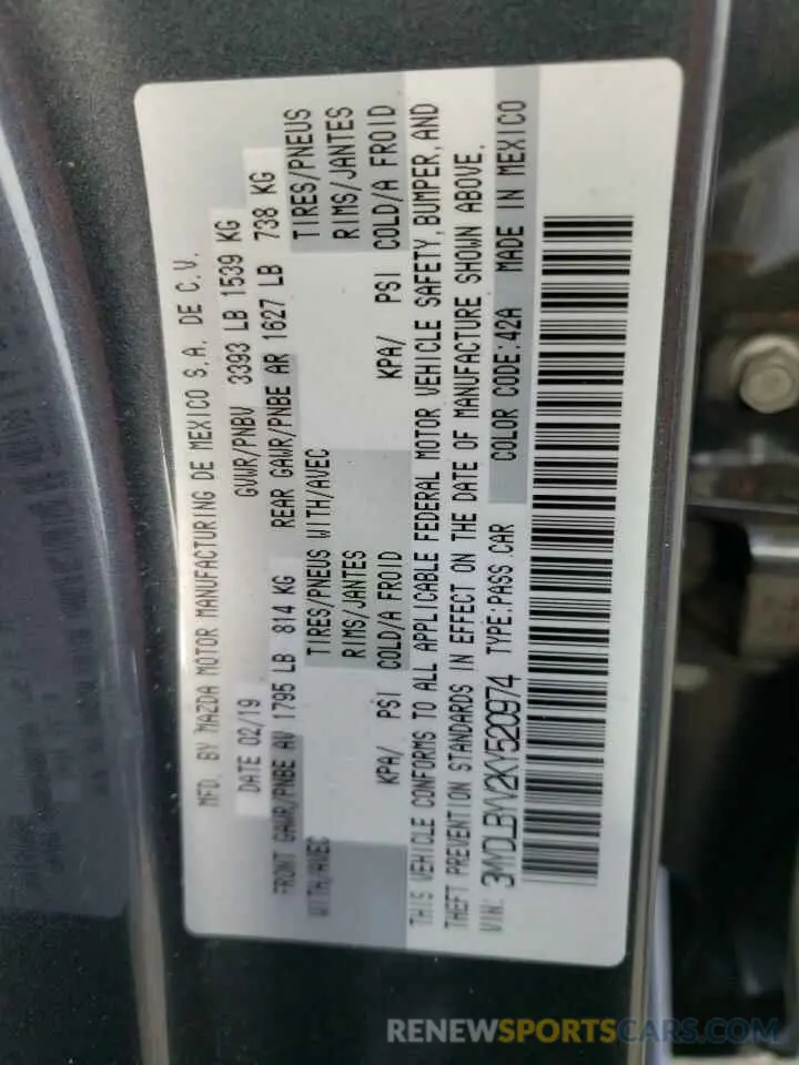 10 Photograph of a damaged car 3MYDLBYV2KY520974 TOYOTA YARIS 2019