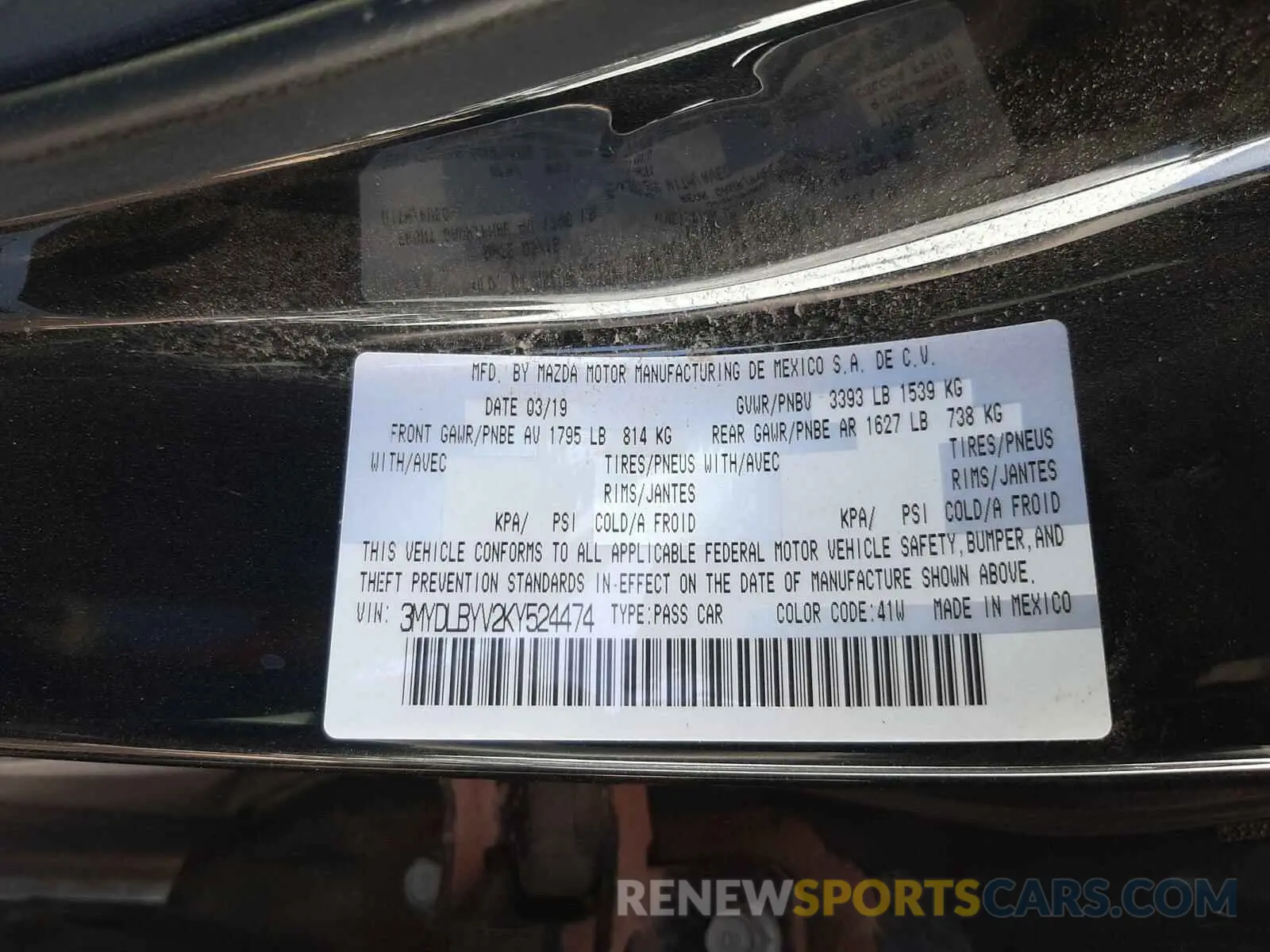 10 Photograph of a damaged car 3MYDLBYV2KY524474 TOYOTA YARIS 2019
