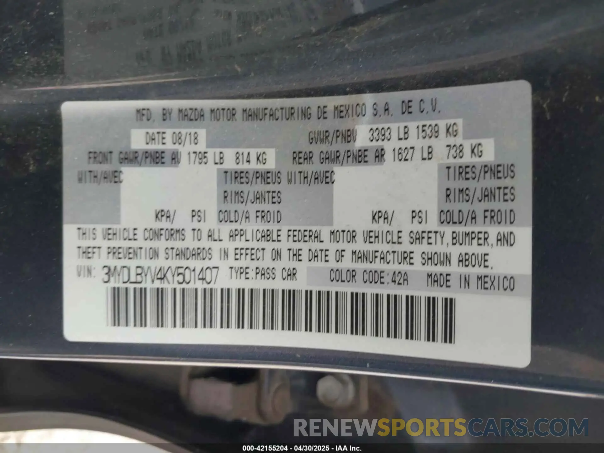9 Фотография поврежденного автомобиля 3MYDLBYV4KY501407 TOYOTA YARIS 2019