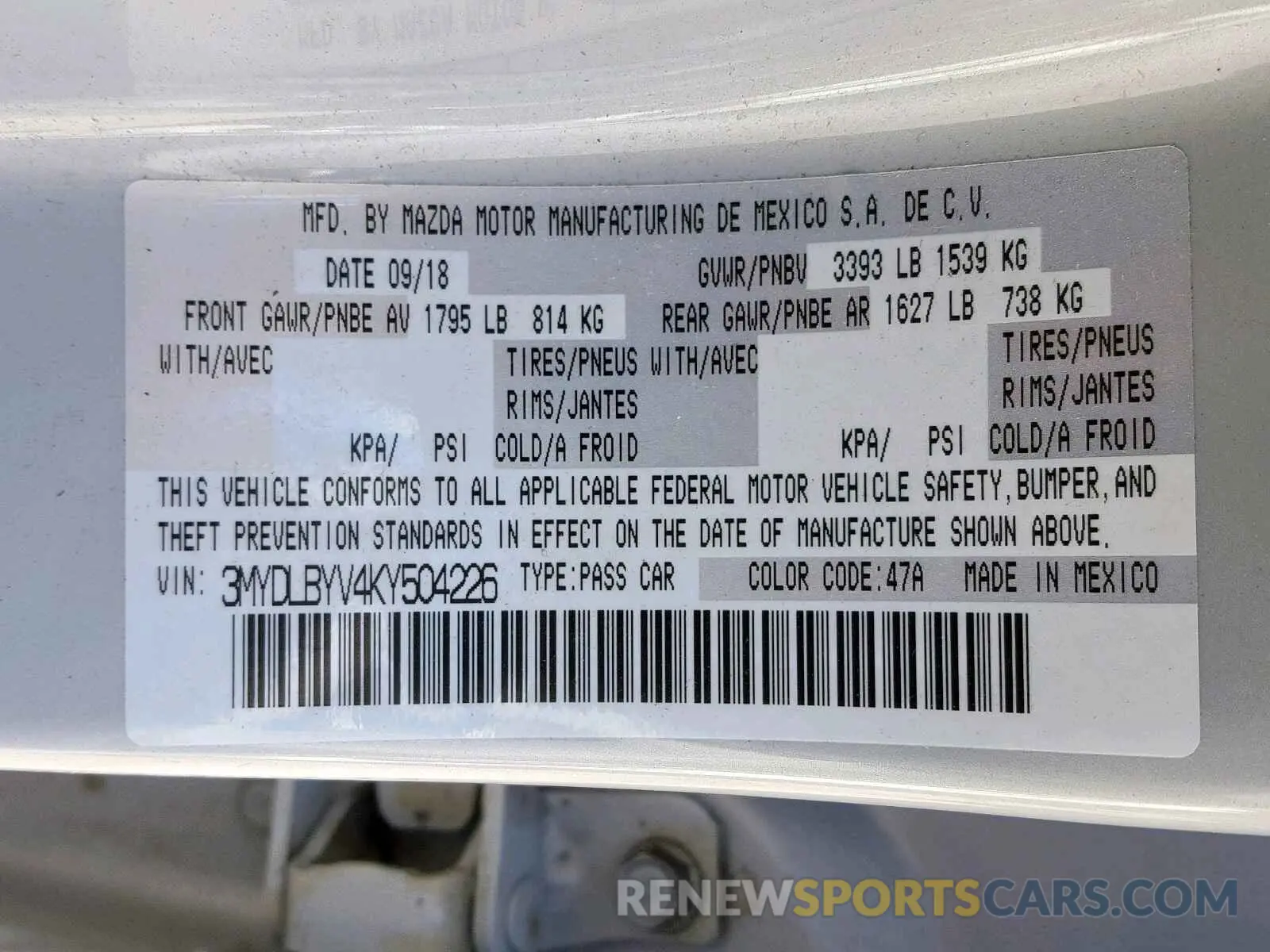 10 Photograph of a damaged car 3MYDLBYV4KY504226 TOYOTA YARIS 2019