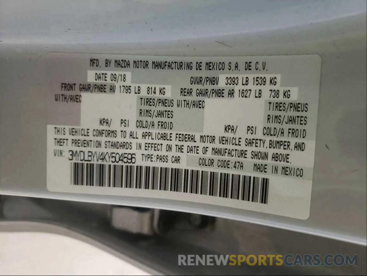 10 Photograph of a damaged car 3MYDLBYV4KY504596 TOYOTA YARIS 2019