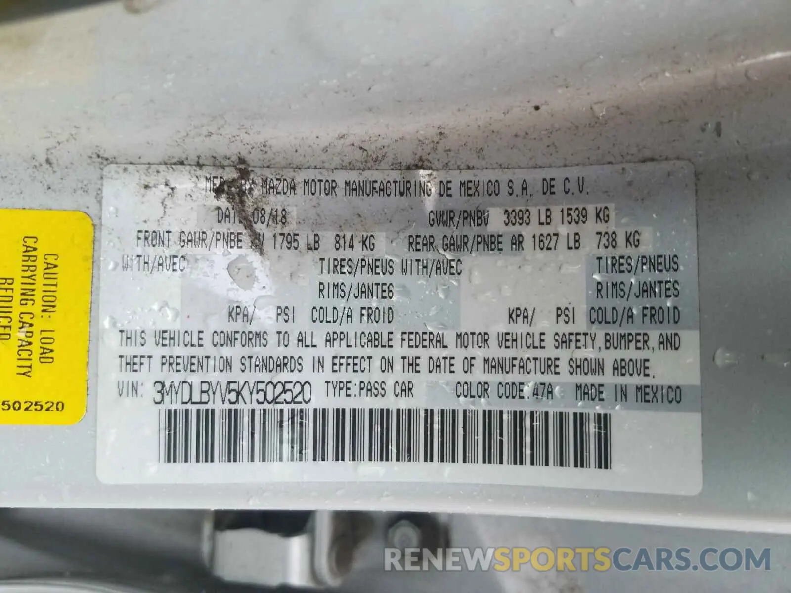 10 Photograph of a damaged car 3MYDLBYV5KY502520 TOYOTA YARIS 2019