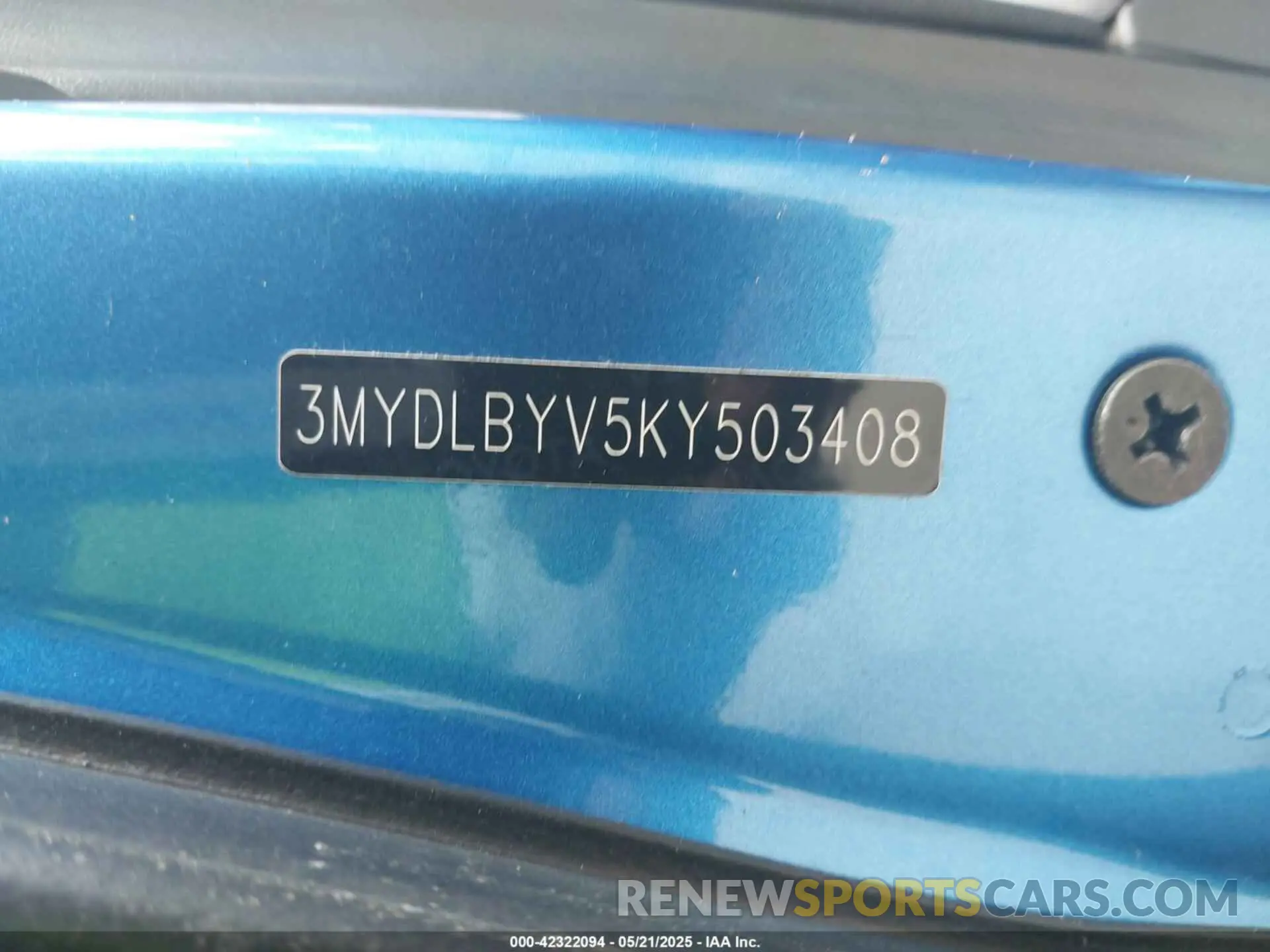 9 Фотография поврежденного автомобиля 3MYDLBYV5KY503408 TOYOTA YARIS 2019