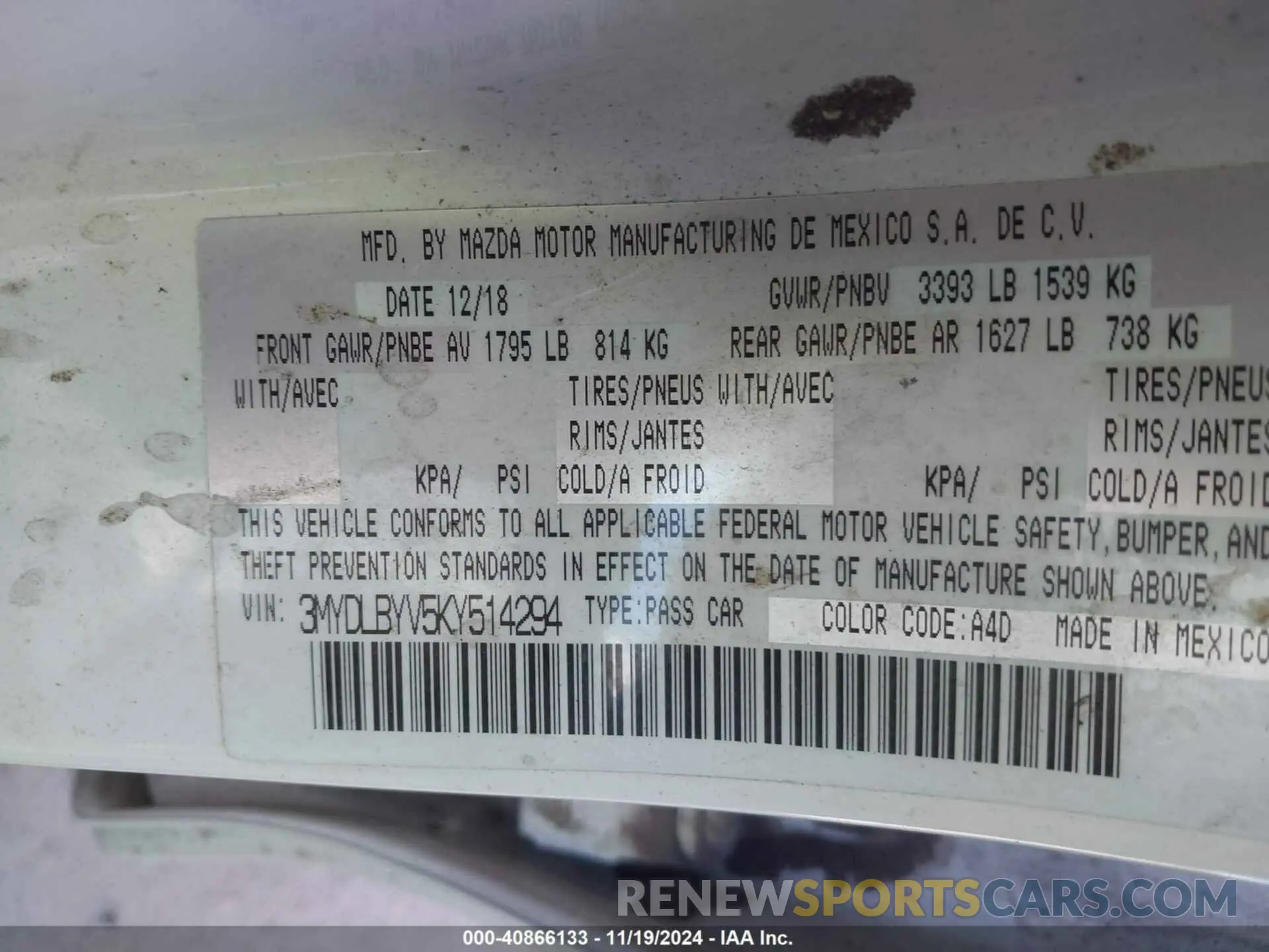 9 Фотография поврежденного автомобиля 3MYDLBYV5KY514294 TOYOTA YARIS 2019