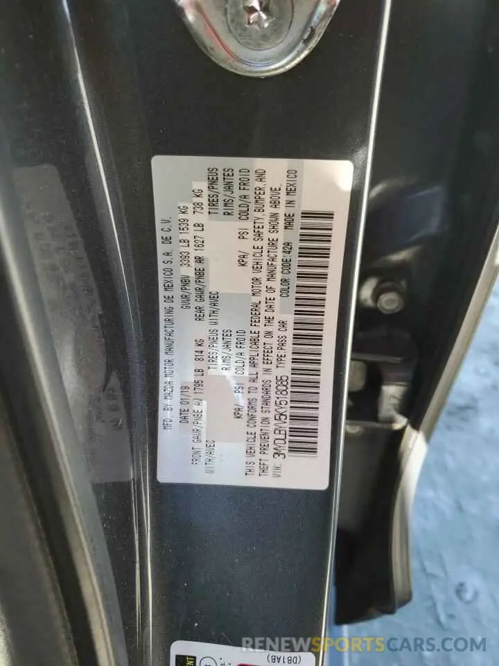 12 Photograph of a damaged car 3MYDLBYV5KY518085 TOYOTA YARIS 2019