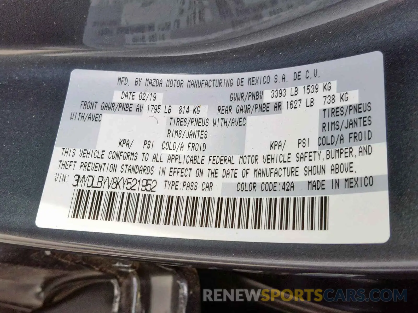 10 Photograph of a damaged car 3MYDLBYV8KY521952 TOYOTA YARIS 2019