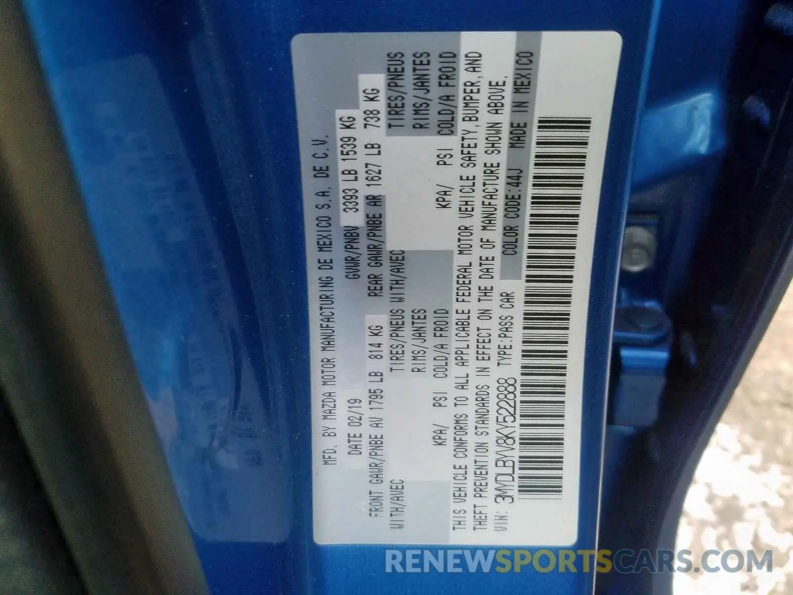 10 Photograph of a damaged car 3MYDLBYV8KY522888 TOYOTA YARIS 2019