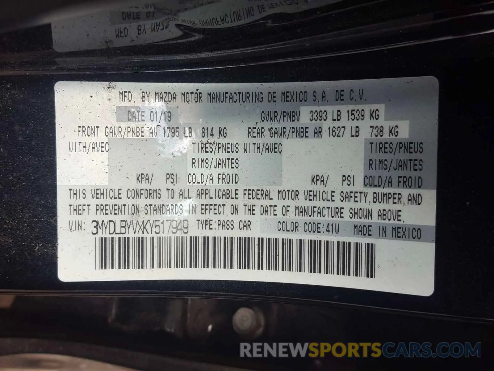 10 Photograph of a damaged car 3MYDLBYVXKY517949 TOYOTA YARIS 2019