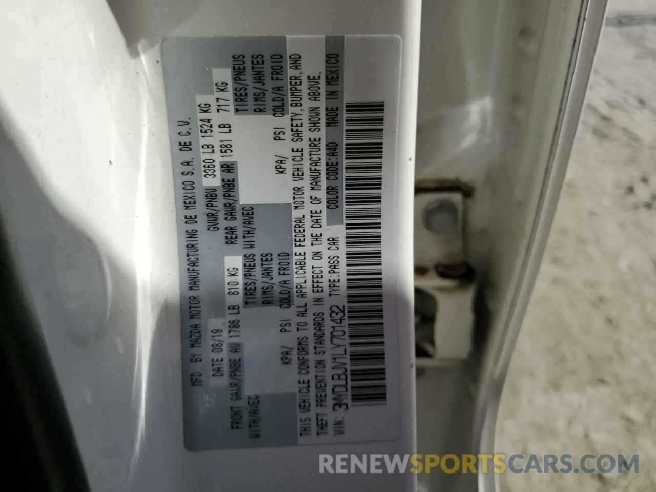 13 Фотография поврежденного автомобиля 3MYDLBJV1LY701432 TOYOTA YARIS 2020