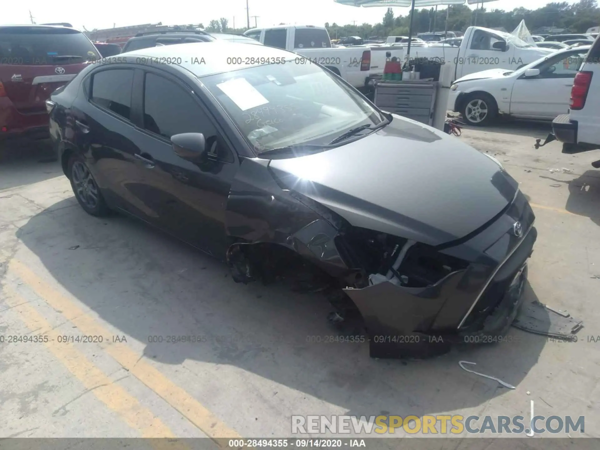 1 Photograph of a damaged car 3MYDLBYV1KY502109 TOYOTA YARIS SEDAN 2019