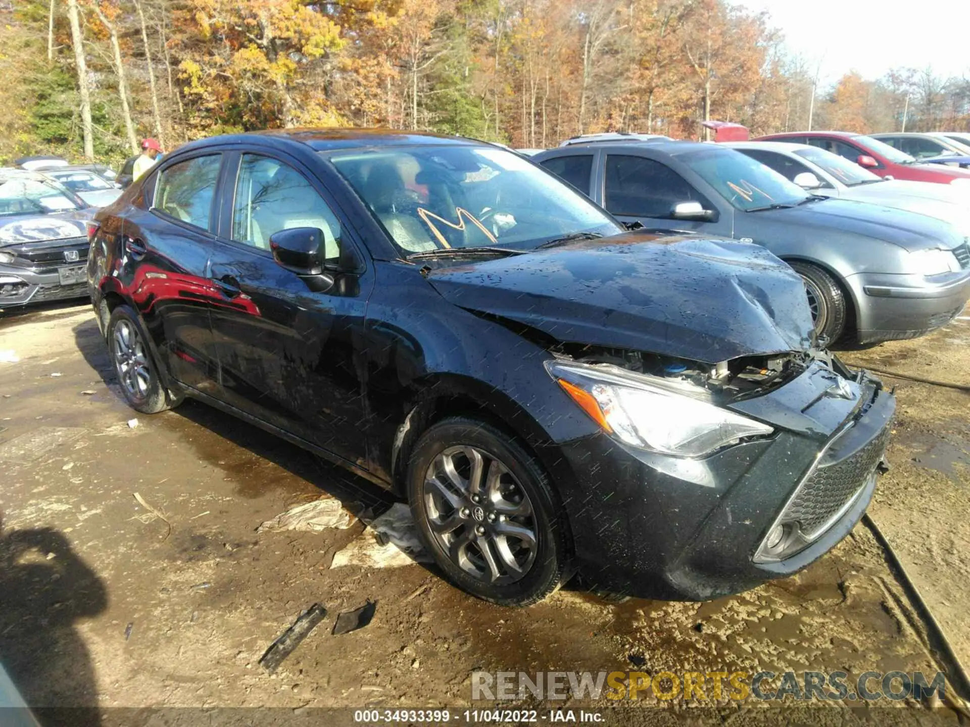 1 Photograph of a damaged car 3MYDLBYV9KY518056 TOYOTA YARIS SEDAN 2019