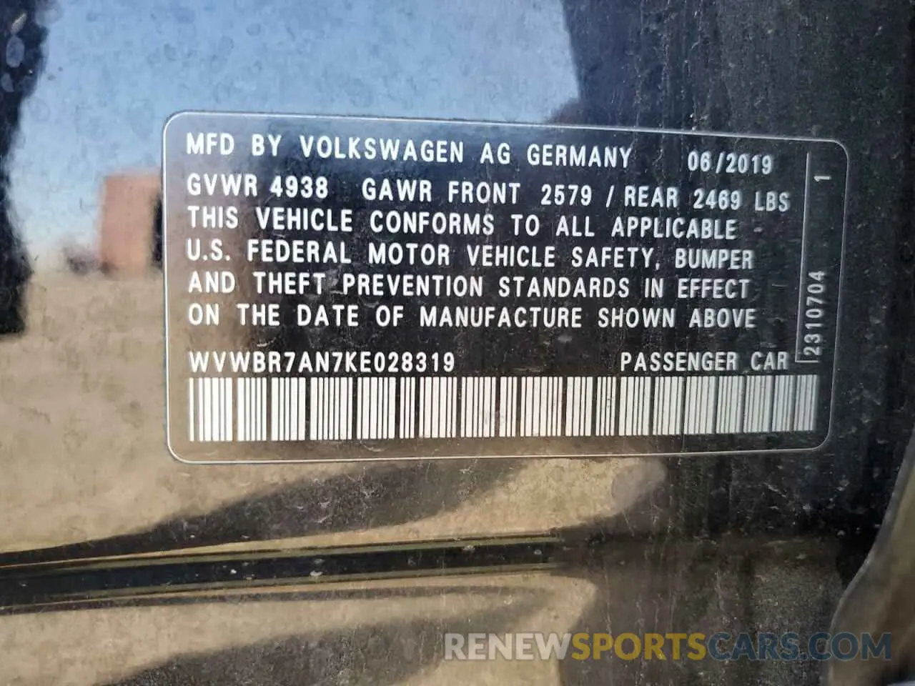 15 Photograph of a damaged car WVWBR7AN7KE028319 VOLKSWAGEN ARTEON 2019