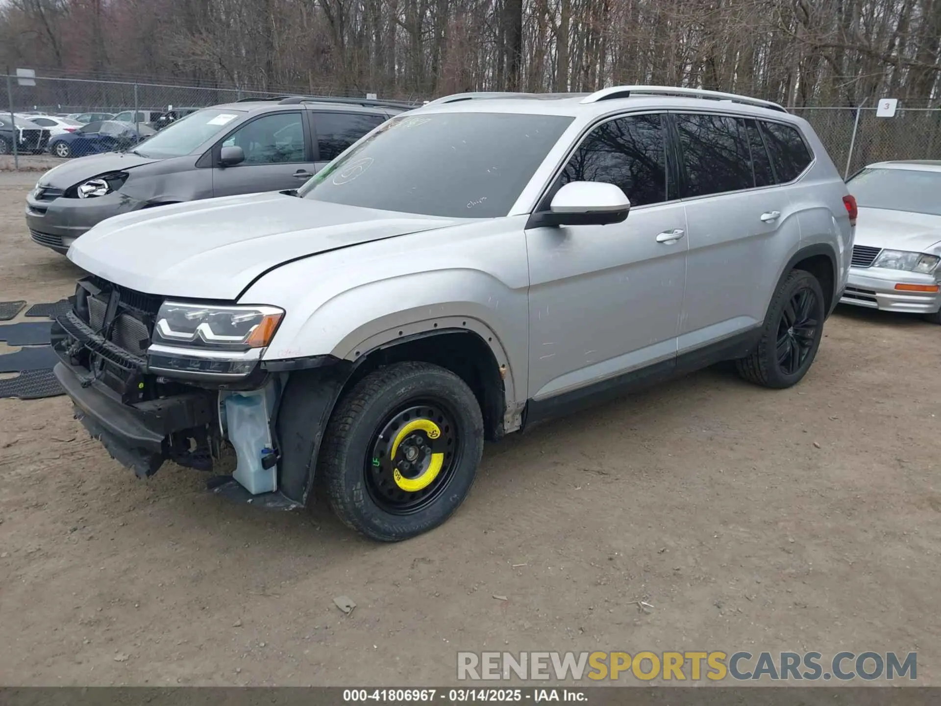 2 Photograph of a damaged car 1V2NR2CA5KC507911 VOLKSWAGEN ATLAS 2019