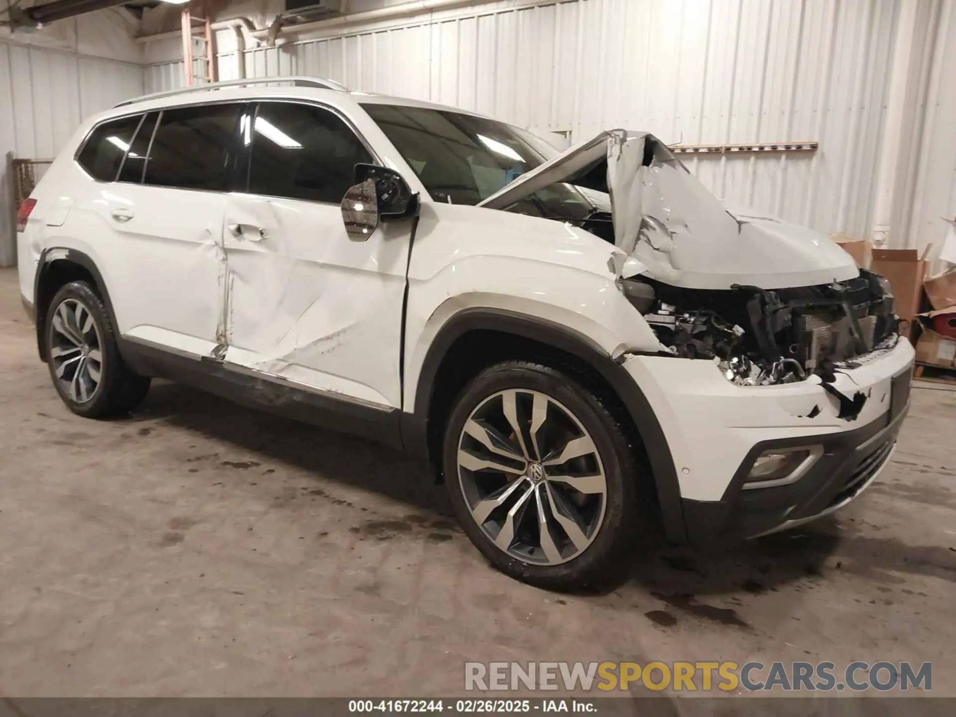 1 Photograph of a damaged car 1V2NR2CA6KC609119 VOLKSWAGEN ATLAS 2019