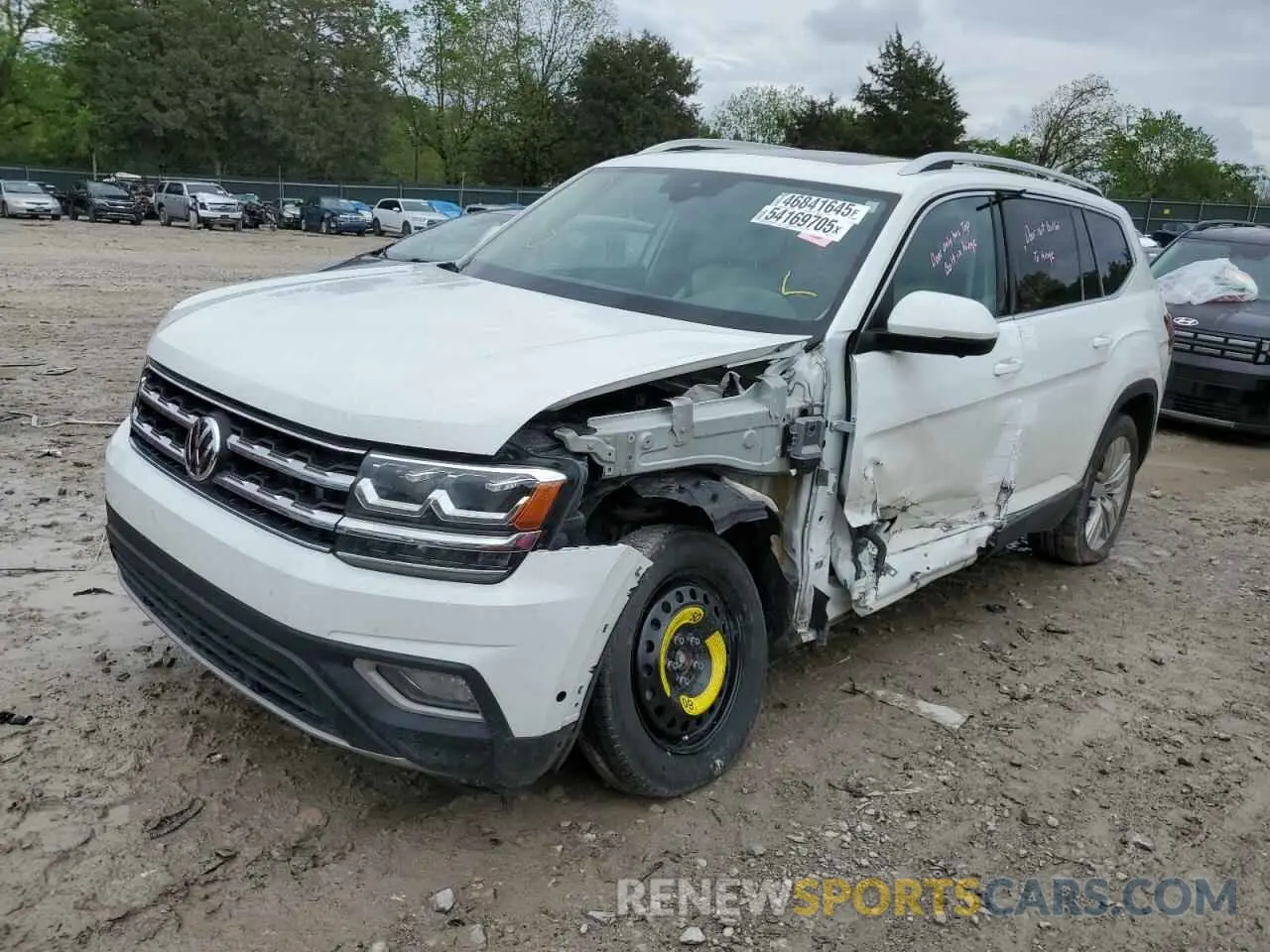1 Photograph of a damaged car 1V2NR2CA8KC531197 VOLKSWAGEN ATLAS 2019