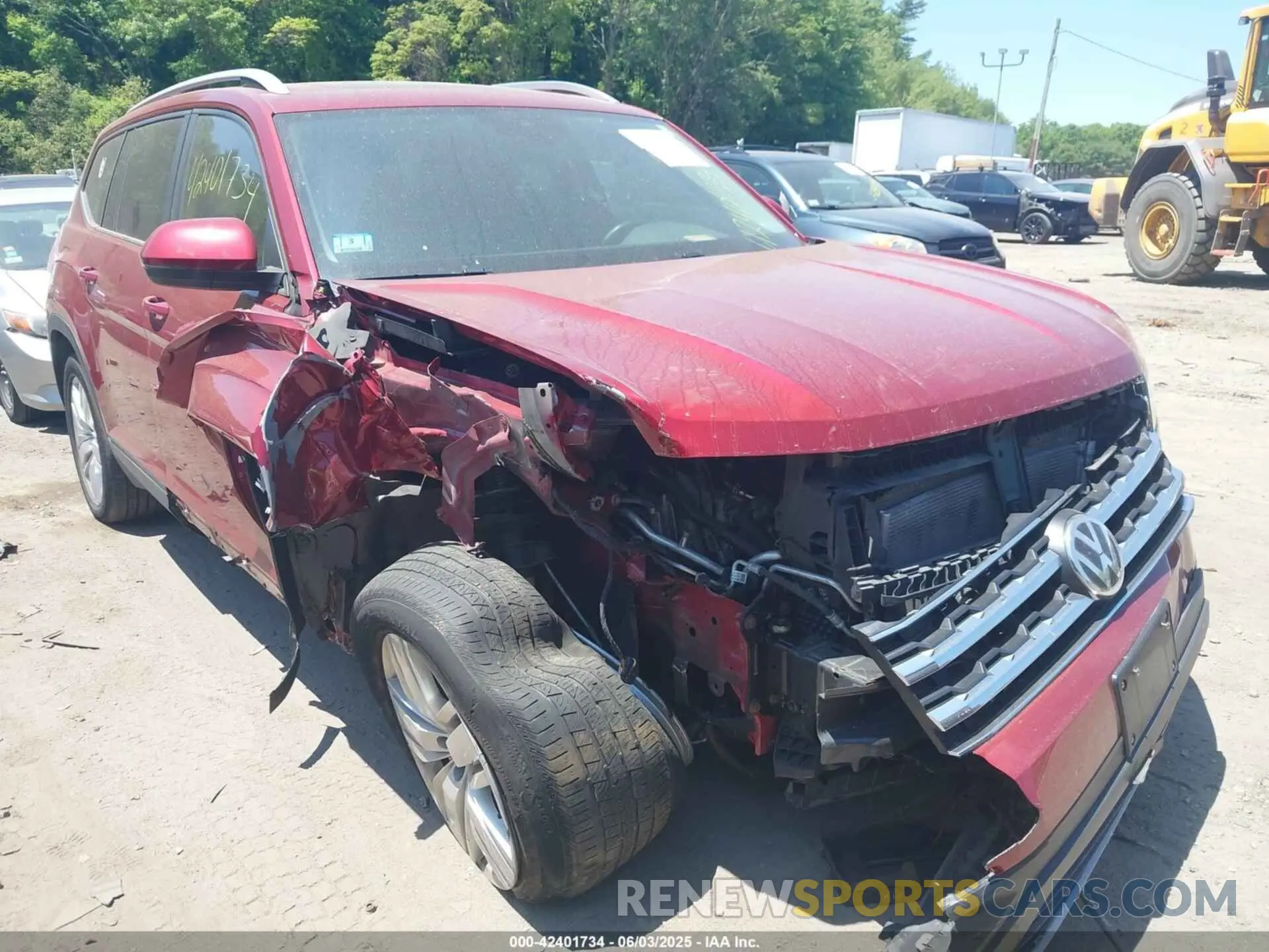 1 Photograph of a damaged car 1V2UR2CA4KC553905 VOLKSWAGEN ATLAS 2019
