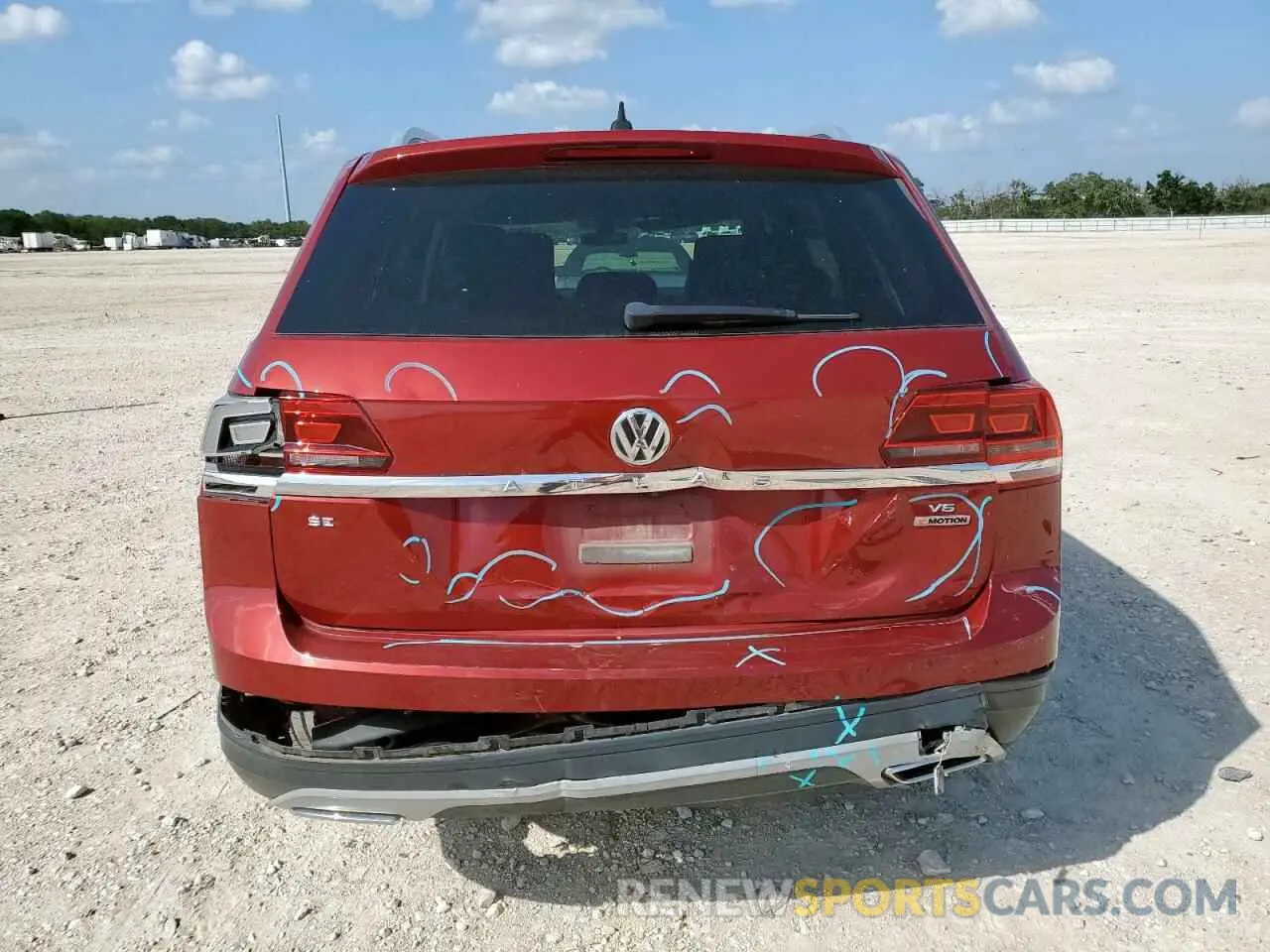 6 Photograph of a damaged car 1V2UR2CA5KC521982 VOLKSWAGEN ATLAS 2019