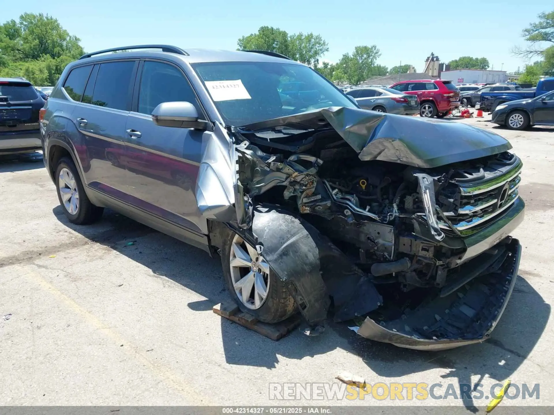 1 Photograph of a damaged car 1V2AP2CA6MC522456 VOLKSWAGEN ATLAS 2021