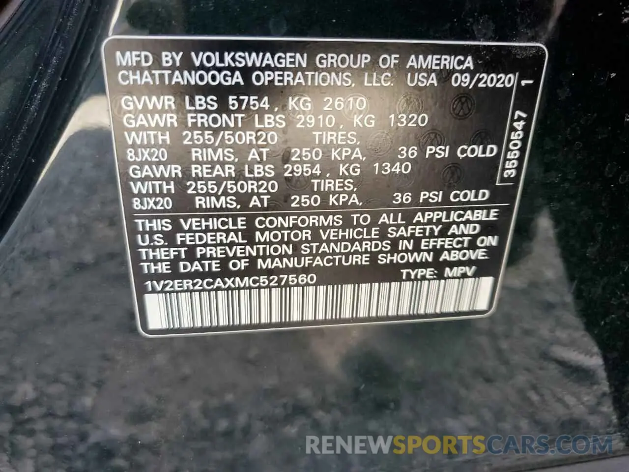 16 Фотография поврежденного автомобиля 1V2ER2CAXMC527560 VOLKSWAGEN ATLAS 2021