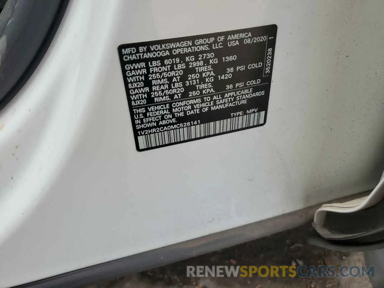 15 Фотография поврежденного автомобиля 1V2HR2CA0MC526141 VOLKSWAGEN ATLAS 2021