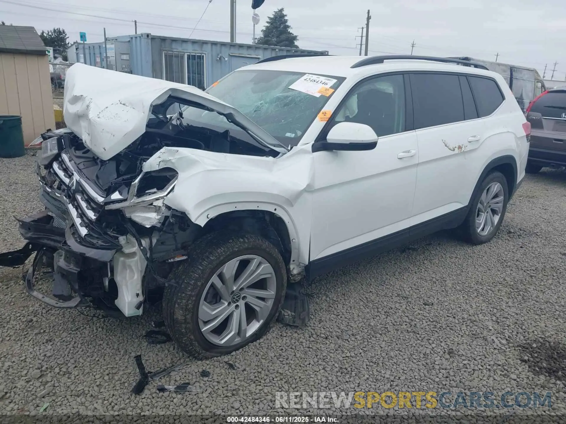2 Photograph of a damaged car 1V2HR2CAXMC549460 VOLKSWAGEN ATLAS 2021