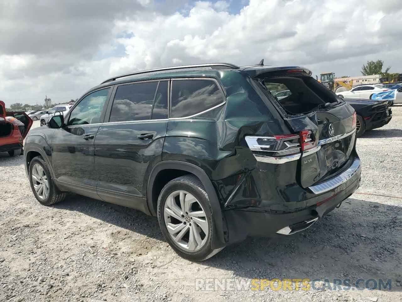 2 Photograph of a damaged car 1V2JR2CA4MC594332 VOLKSWAGEN ATLAS 2021