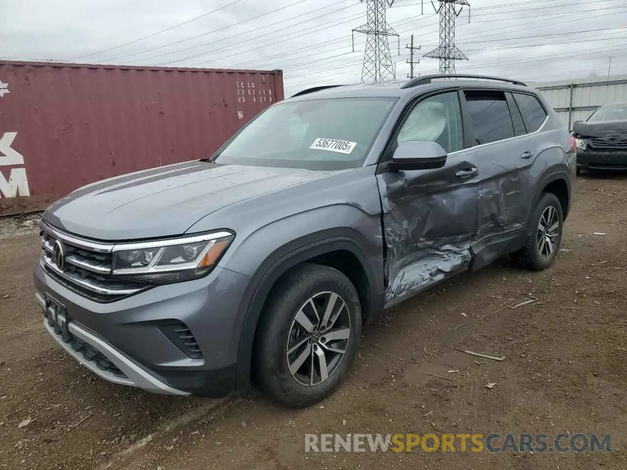1 Photograph of a damaged car 1V2LP2CA6MC580253 VOLKSWAGEN ATLAS 2021