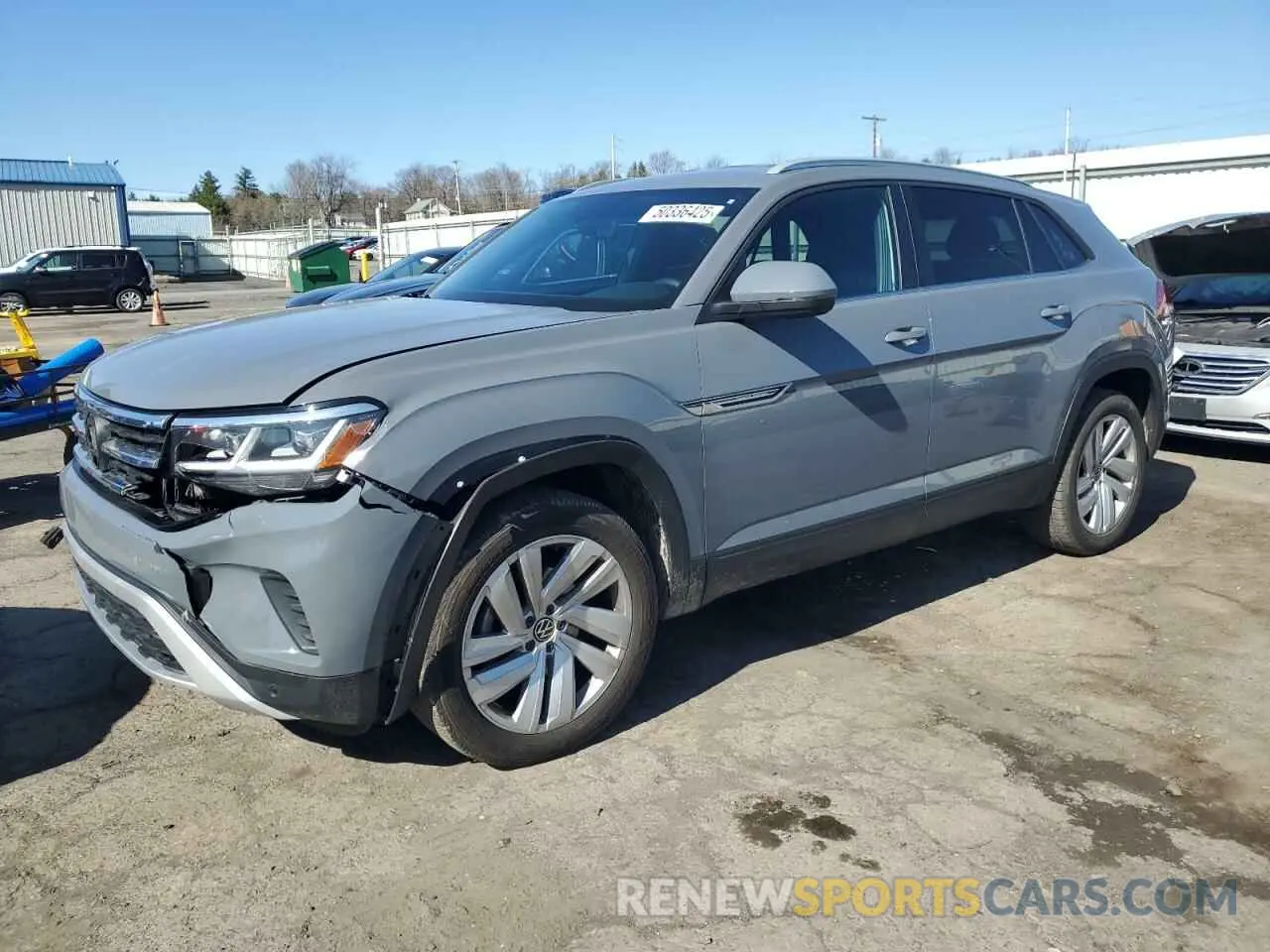 1 Photograph of a damaged car 1V2HE2CA7NC213195 VOLKSWAGEN ATLAS 2022