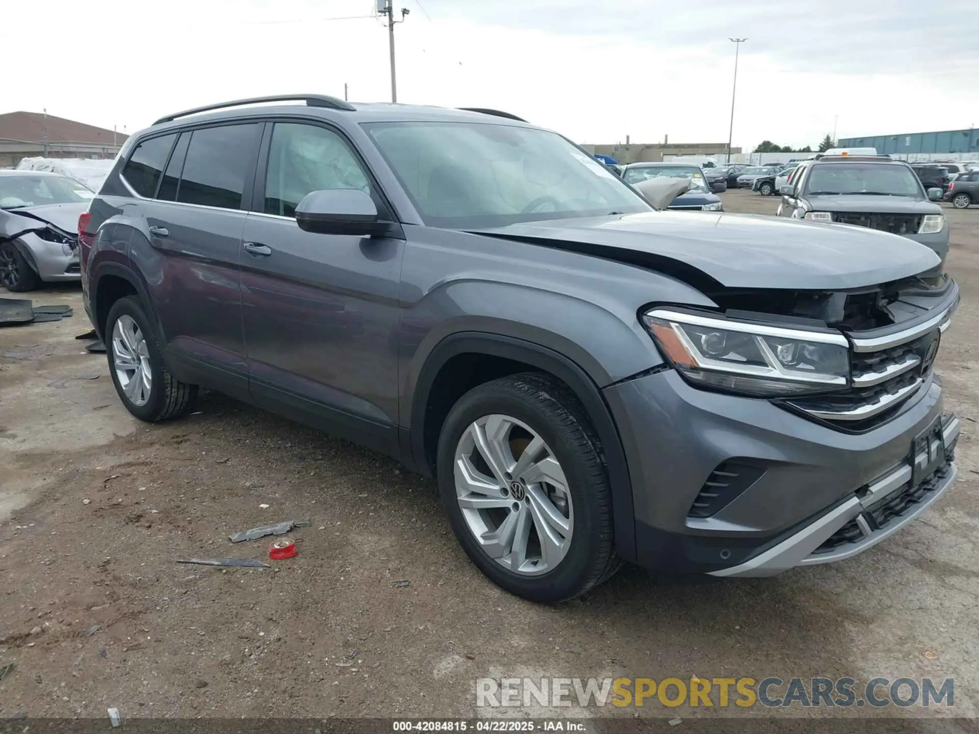 1 Photograph of a damaged car 1V2HR2CA7NC505529 VOLKSWAGEN ATLAS 2022