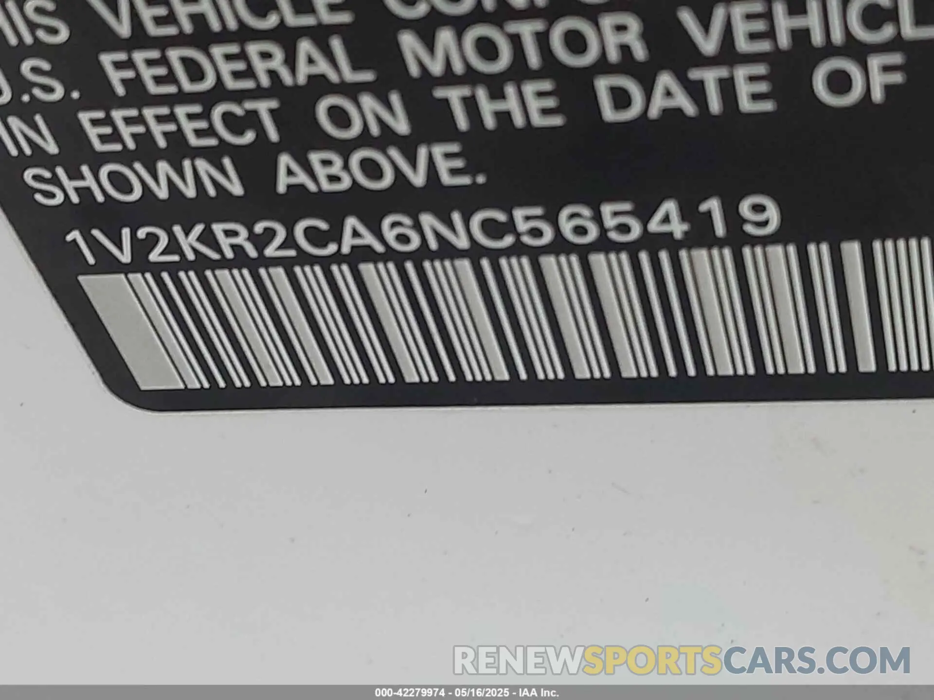 9 Photograph of a damaged car 1V2KR2CA6NC565419 VOLKSWAGEN ATLAS 2022