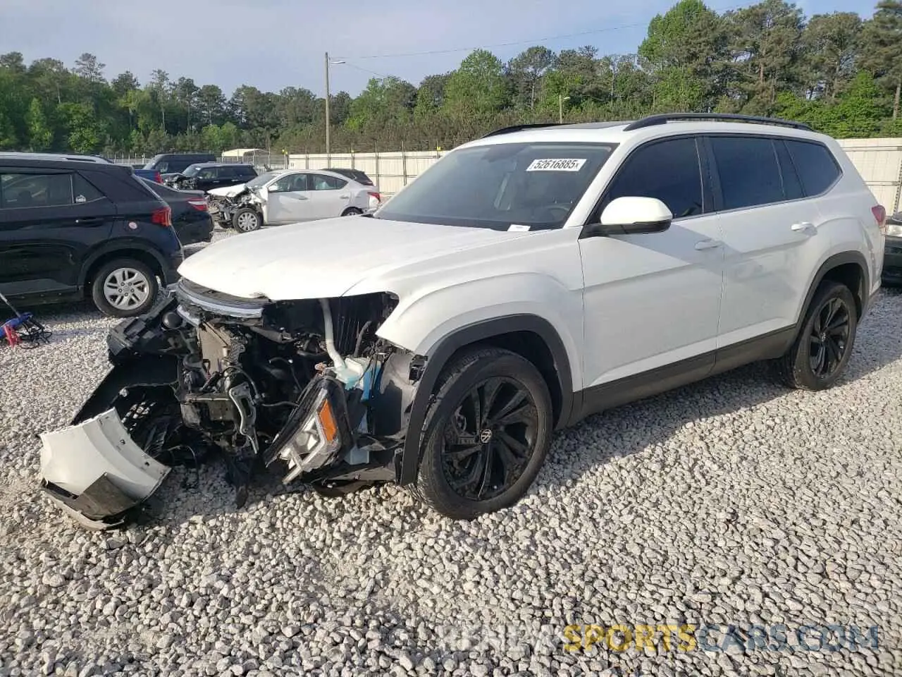 1 Photograph of a damaged car 1V2KR2CA8NC550307 VOLKSWAGEN ATLAS 2022