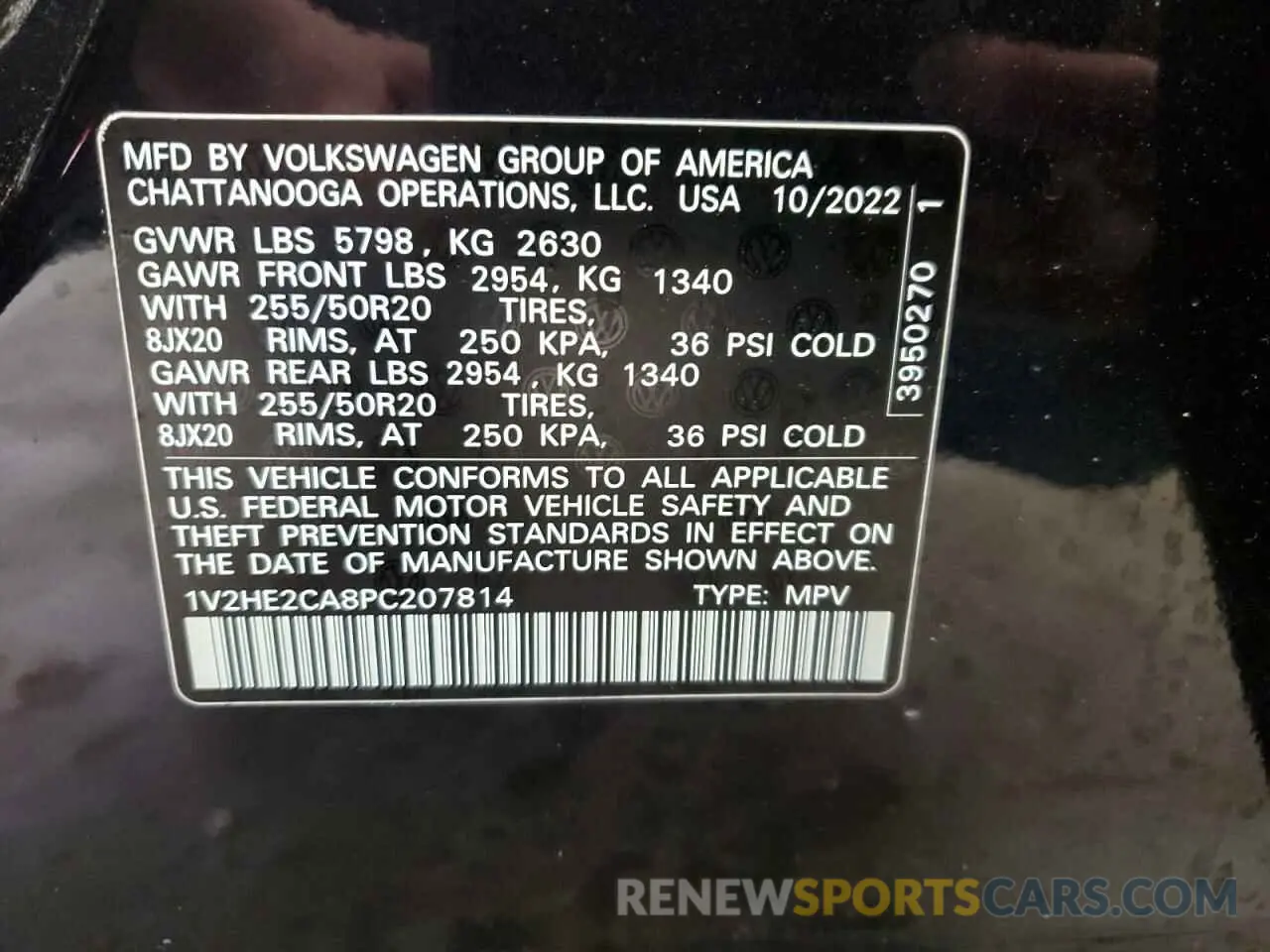 13 Фотография поврежденного автомобиля 1V2HE2CA8PC207814 VOLKSWAGEN ATLAS 2023
