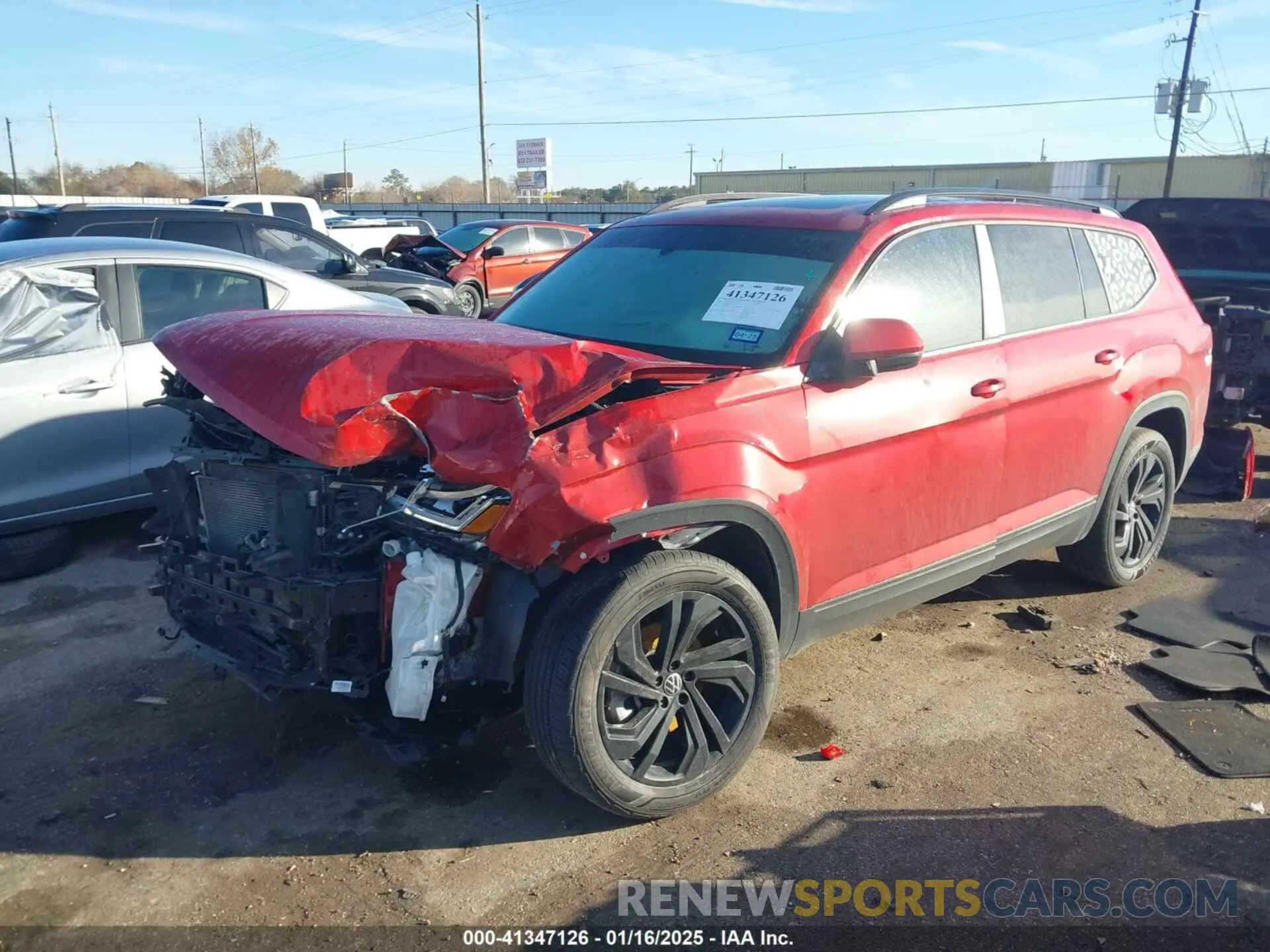 2 Фотография поврежденного автомобиля 1V2JR2CA0PC538697 VOLKSWAGEN ATLAS 2023