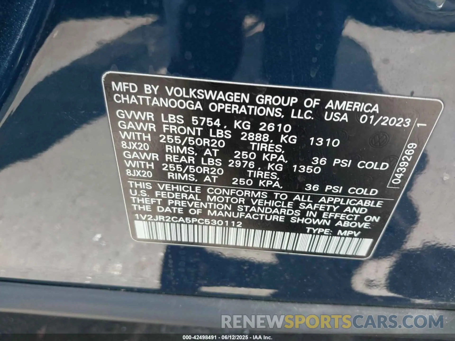 9 Фотография поврежденного автомобиля 1V2JR2CA5PC530112 VOLKSWAGEN ATLAS 2023