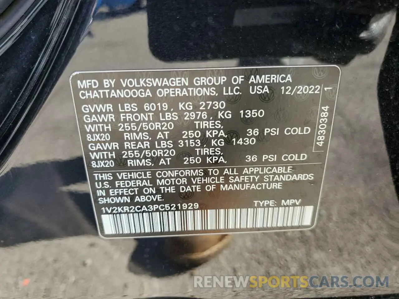 13 Фотография поврежденного автомобиля 1V2KR2CA3PC521929 VOLKSWAGEN ATLAS 2023