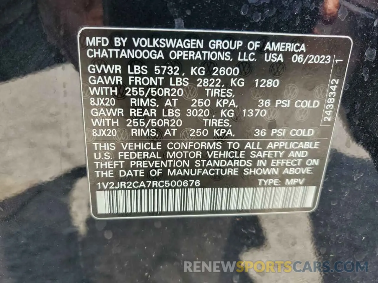 13 Фотография поврежденного автомобиля 1V2JR2CA7RC500676 VOLKSWAGEN ATLAS 2024