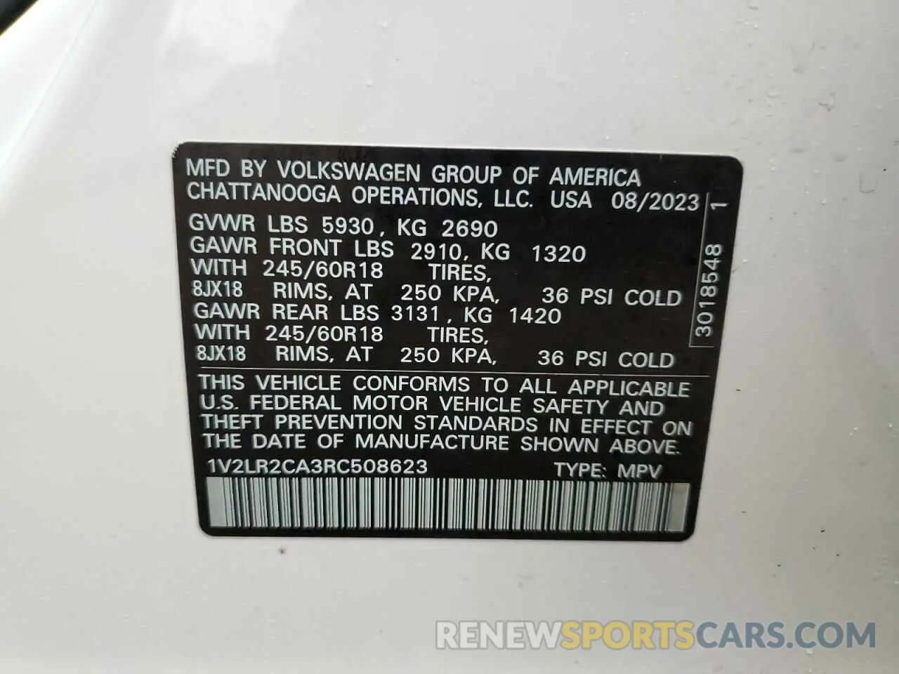15 Фотография поврежденного автомобиля 1V2LR2CA3RC508623 VOLKSWAGEN ATLAS 2024