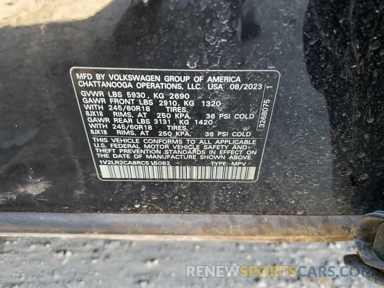 13 Фотография поврежденного автомобиля 1V2LR2CA8RC515082 VOLKSWAGEN ATLAS 2024