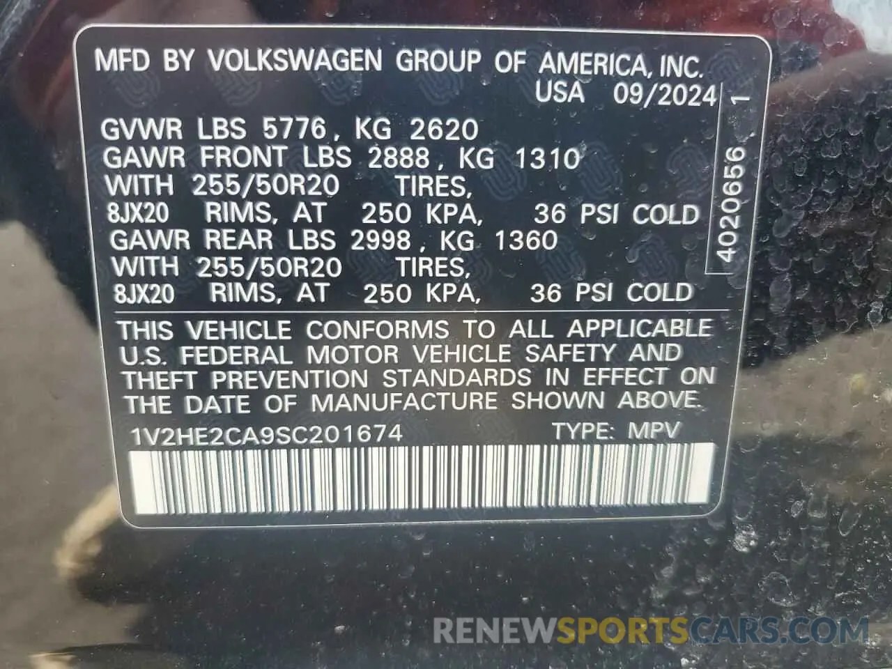 14 Фотография поврежденного автомобиля 1V2HE2CA9SC201674 VOLKSWAGEN ATLAS 2025