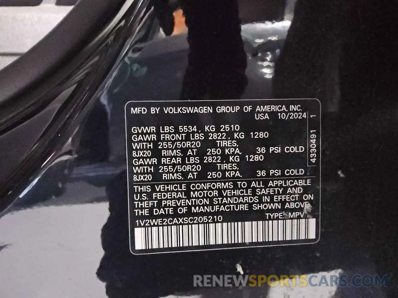 14 Фотография поврежденного автомобиля 1V2WE2CAXSC205210 VOLKSWAGEN ATLAS 2025