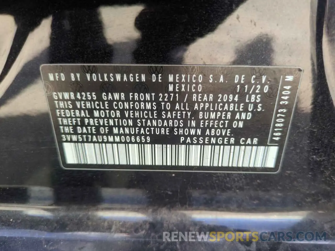 12 Фотография поврежденного автомобиля 3VW5T7AU9MM006659 VOLKSWAGEN GTI 2021