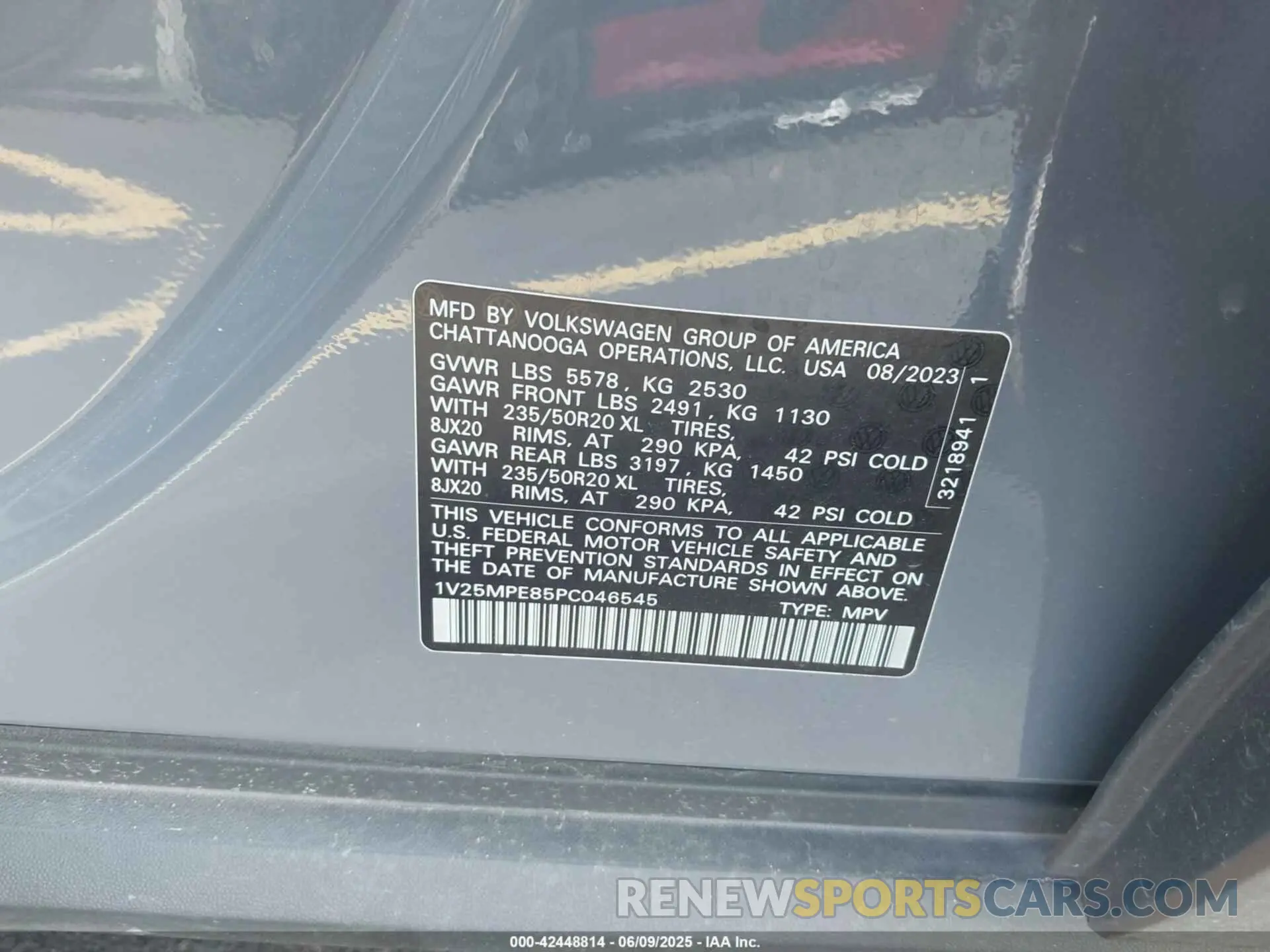9 Фотография поврежденного автомобиля 1V25MPE85PC046545 VOLKSWAGEN ID.4 2023
