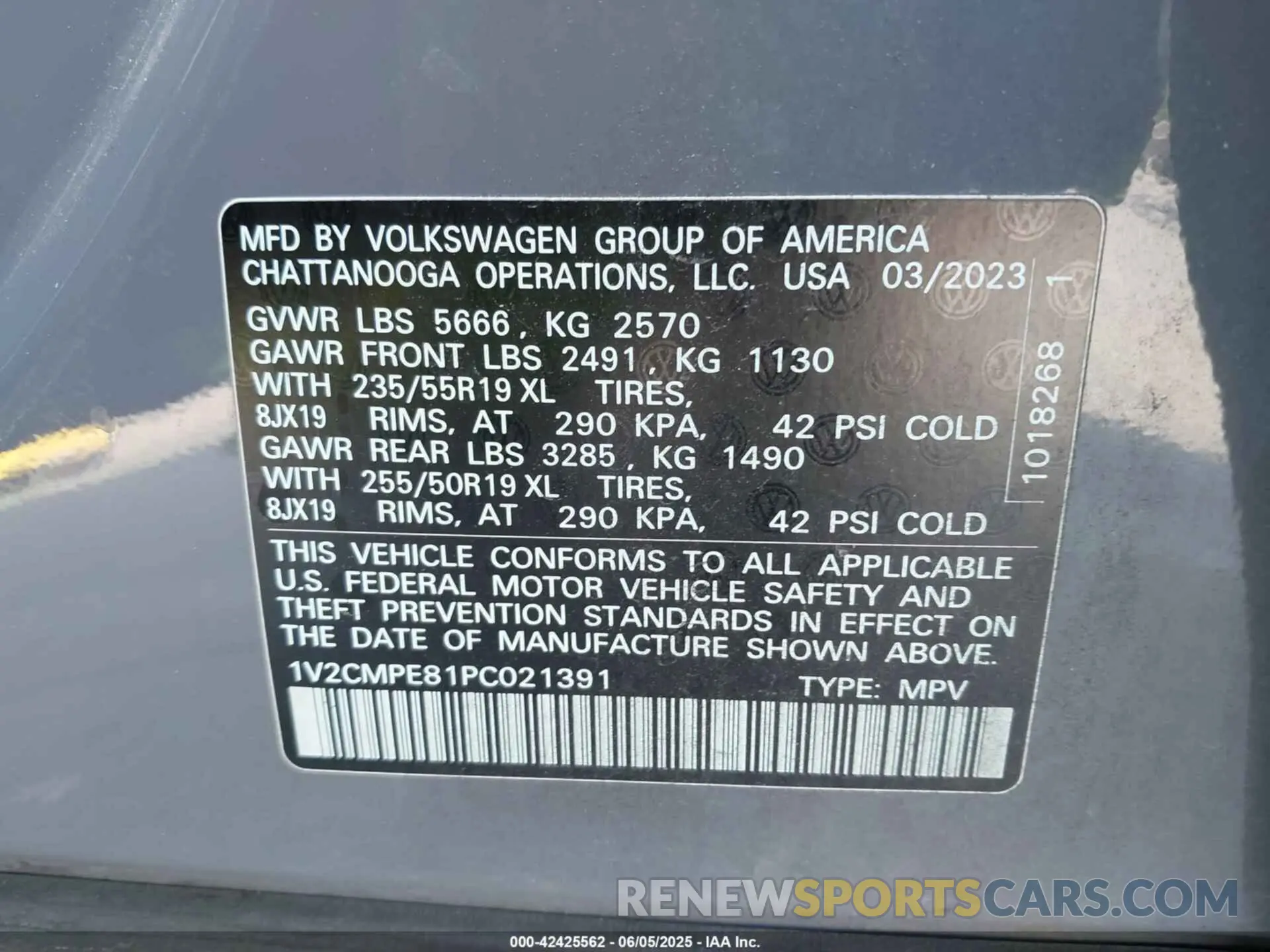 9 Фотография поврежденного автомобиля 1V2CMPE81PC021391 VOLKSWAGEN ID.4 2023