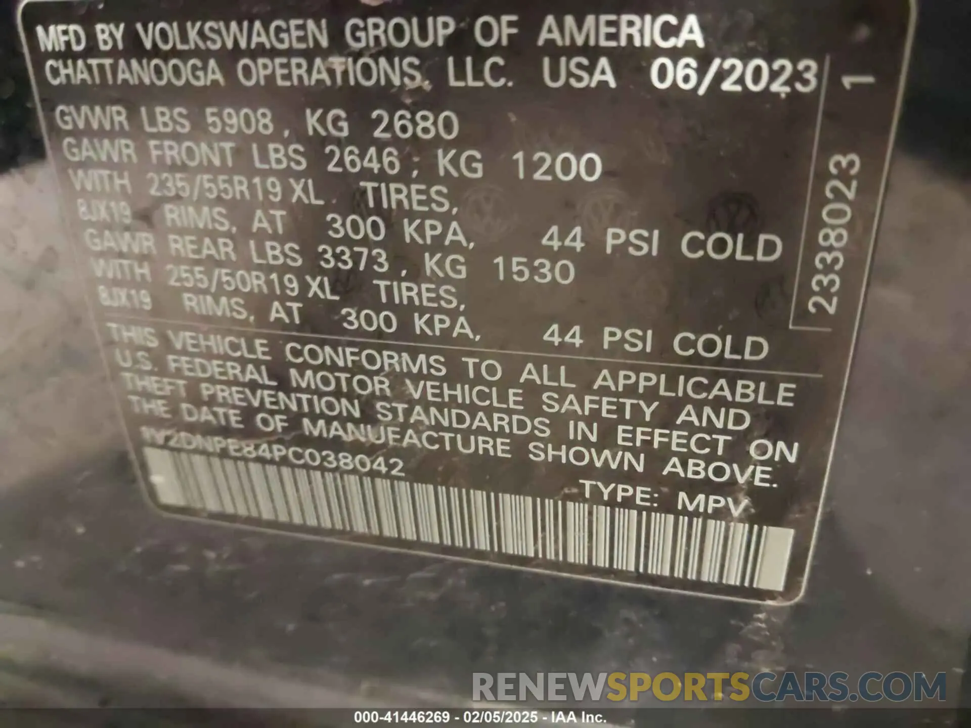 9 Фотография поврежденного автомобиля 1V2DNPE84PC038042 VOLKSWAGEN ID.4 2023