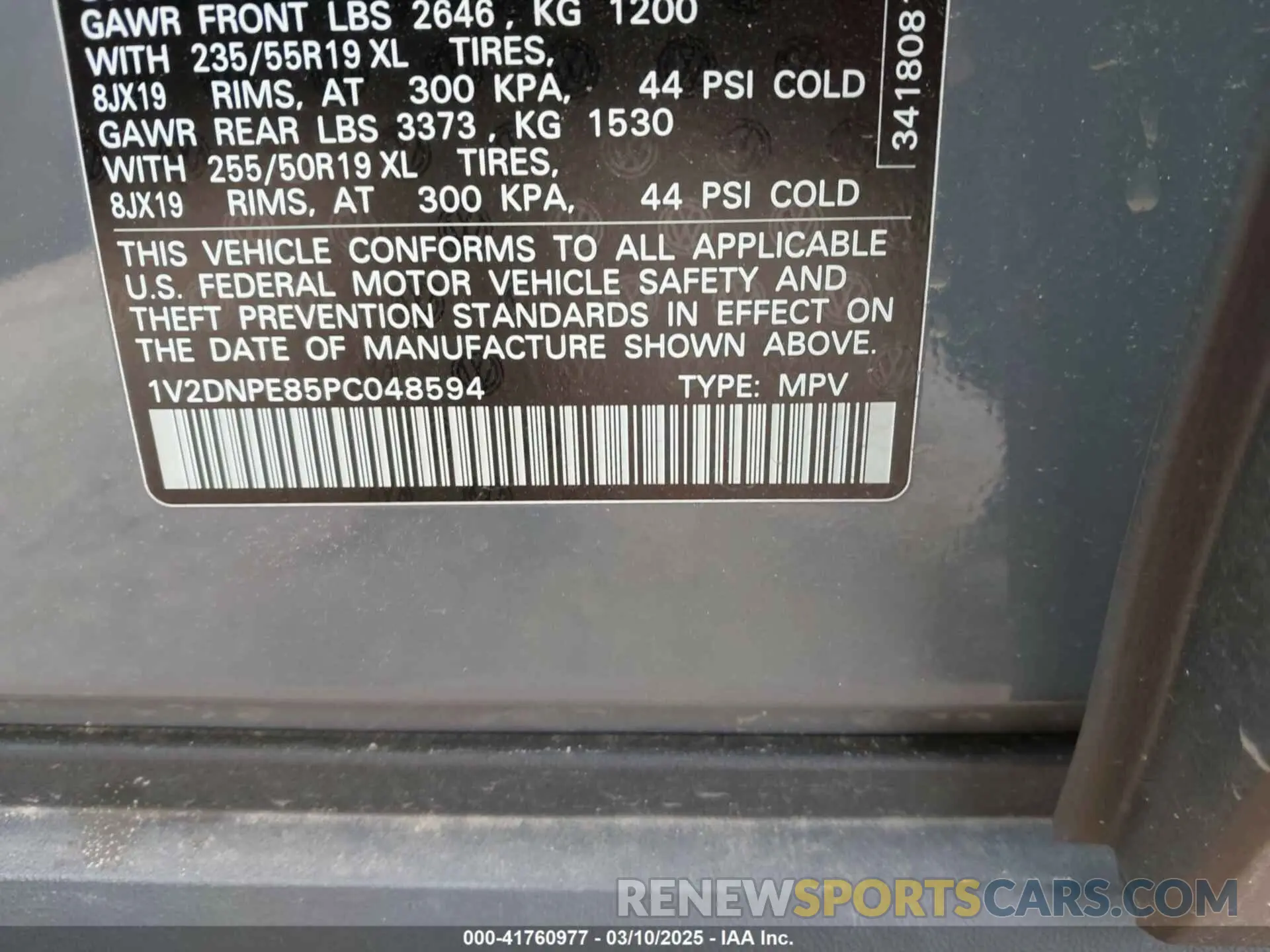 9 Фотография поврежденного автомобиля 1V2DNPE85PC048594 VOLKSWAGEN ID.4 2023