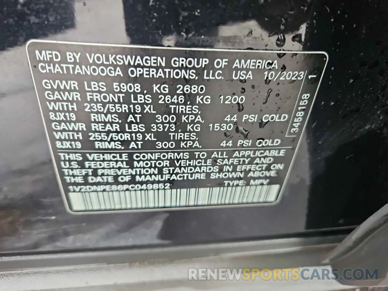 13 Photograph of a damaged car 1V2DNPE86PC049852 VOLKSWAGEN ID.4 PRO 2023